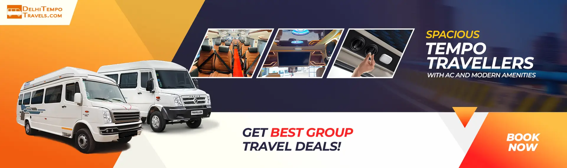 Tempo Traveller on rent in Delhi for group travel